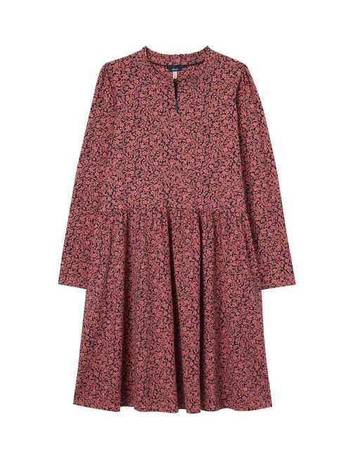 Joules Pink Aurora Zip Down Jersey Dress