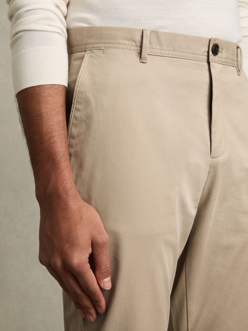 Reiss Stone Pitch Slim Fit Washed Cotton Blend Chinos