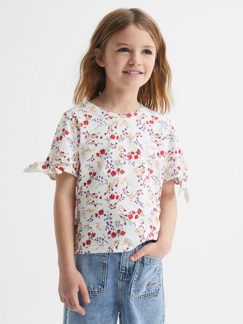 Reiss Tally Printed Cotton T-Shirt | REISS USA