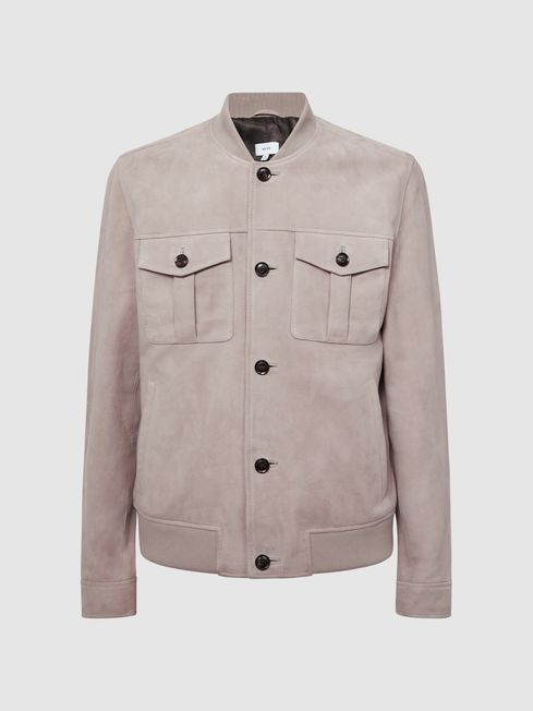 Reiss discount suede shirt