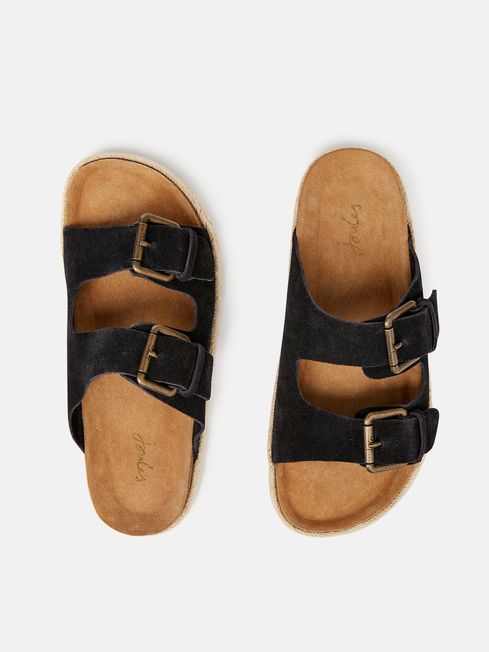 Buy Joules Lucinda Suede Espadrille Buckle Sliders from the Joules