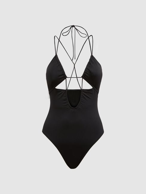 Reiss Black Calvin Klein Underwear Strappy Swimsuit