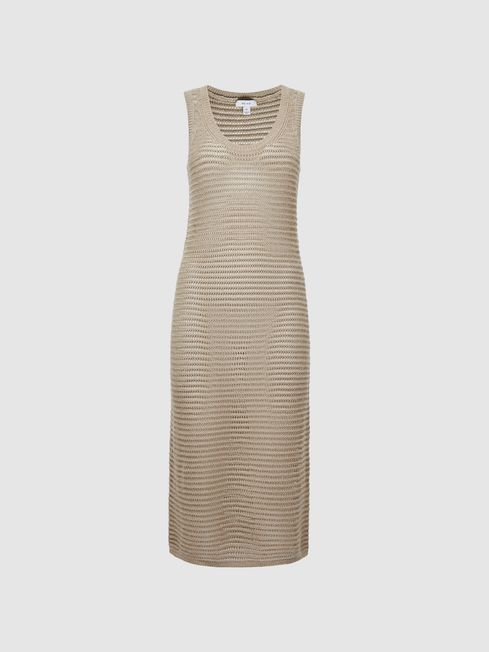 Reiss beige discount dress