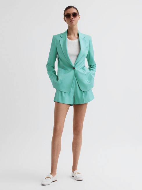 Reiss Green Ember Tailored Single Breasted Blazer