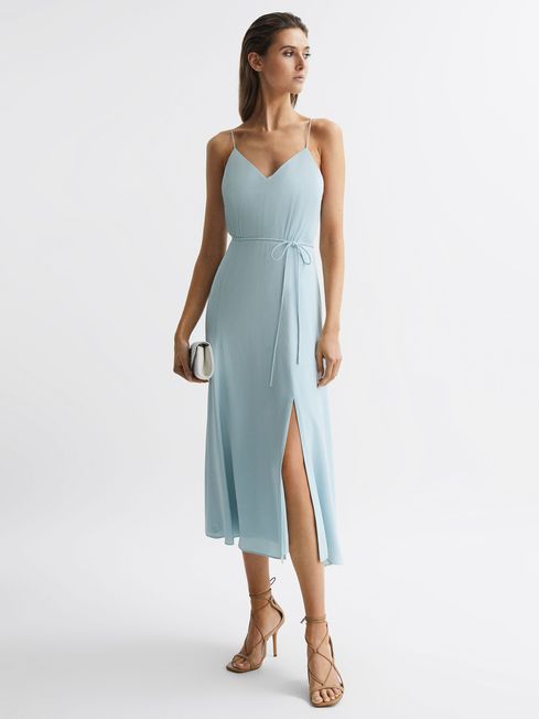 Reiss - penny fitted v-neck midi dress