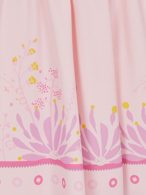 Reiss Pink Mara Senior Sleeveless Floral Print Dress