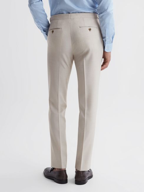 Reiss Stone Belmont Slim Fit Side Adjuster Trousers