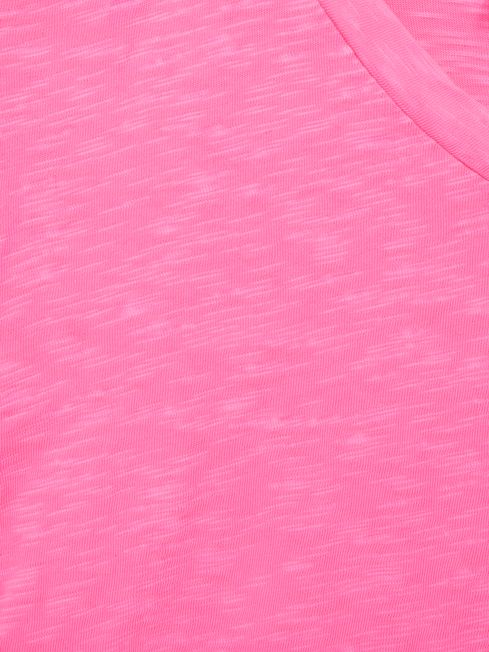 Reiss Pink Freddie Junior Jersey V Neck T-Shirt
