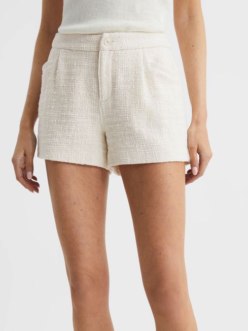 Paige - textured high rise shorts