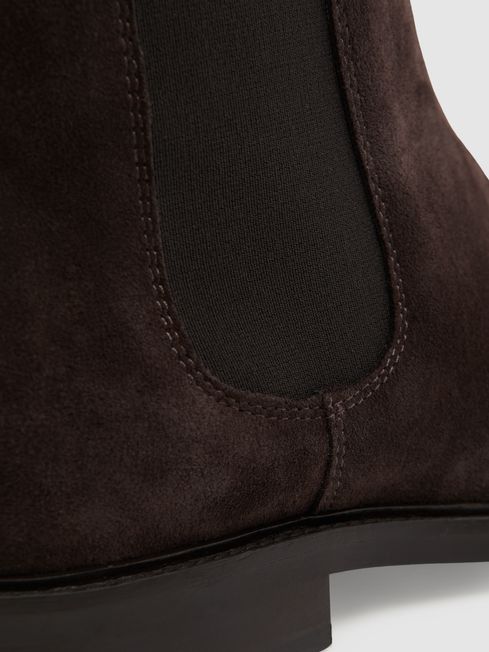 Reiss Chocolate Tenor Leather Chelsea Boots