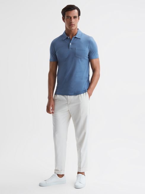 Reiss Nammos Slim Fit Cotton Polo Shirt | REISS USA