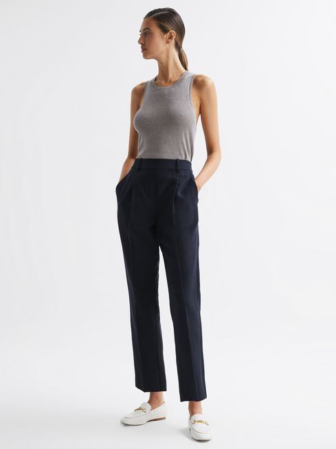 Reiss Shae Tapered Linen Trousers | REISS USA