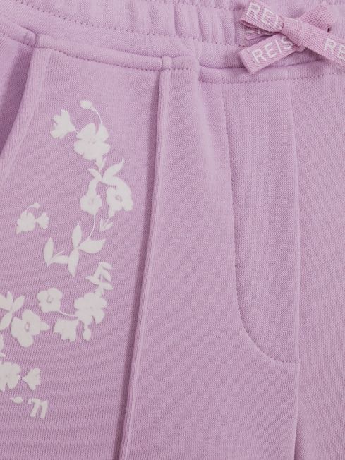Reiss Lilac Honor Senior Jersey Logo Shorts