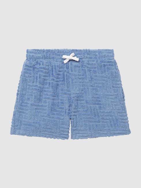 Reiss Airforce Blue Miami Junior Terry Towelling Shorts
