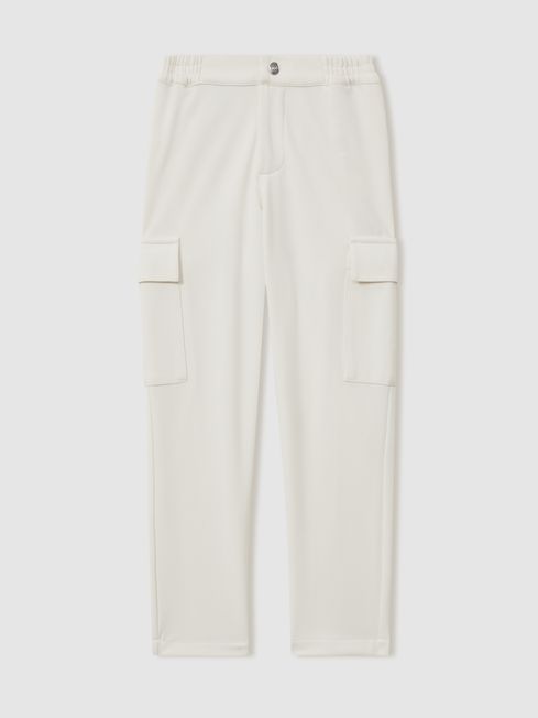 Reiss Off White Orwell Twill Cargo Trousers