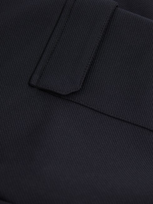 Reiss Navy Orwell Twill Cargo Trousers