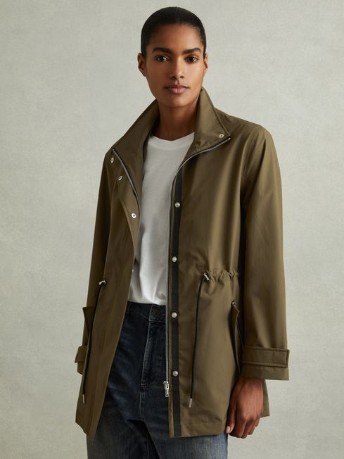 Reiss Tia Removable Hooded Insert Water Repellent Raincoat REISS Rest of Europe