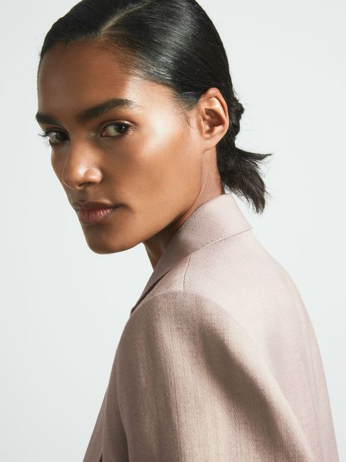 Reiss Pink Rosa Atelier Tailored Double Breasted Suit Blazer