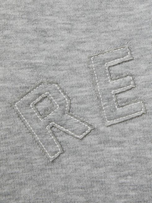 Reiss Grey Paulina Applique Logo Sweatshirt