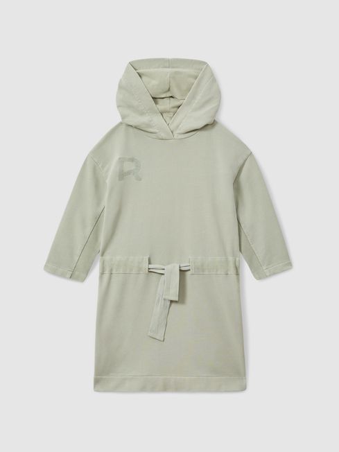 Reiss Sage Jade 4-9 yrs Cotton Hooded Logo Dress
