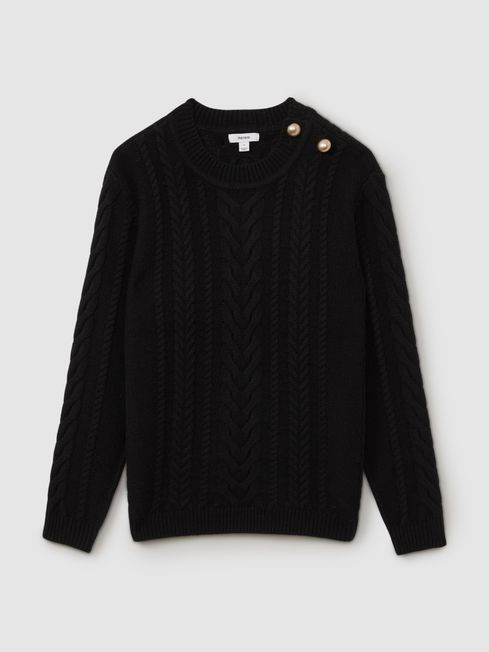 Cable knit jumper black online