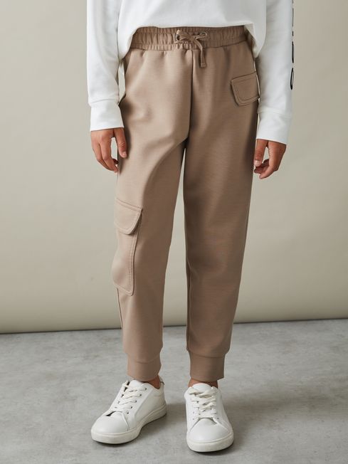 Khaki tapered joggers on sale