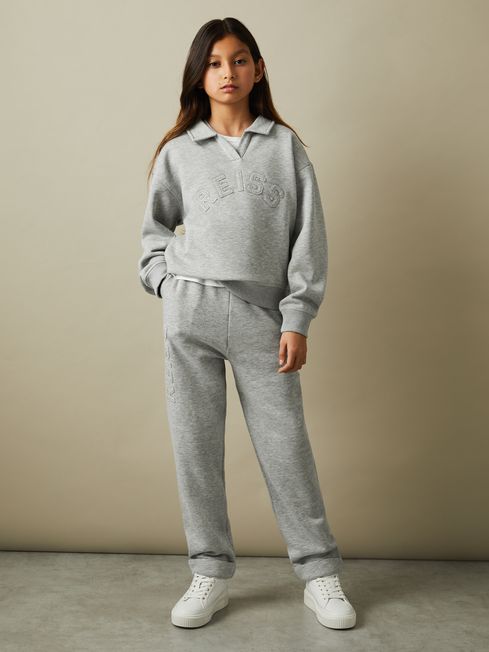 Reiss Paulina Applique Logo Sweatshirt REISS Rest of Europe