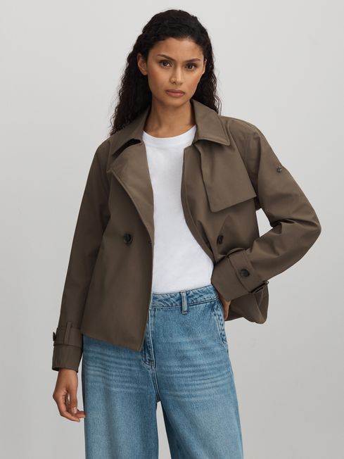 Scandinavian Edition Cropped Trench Coat