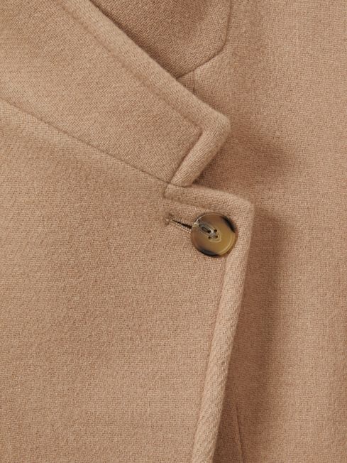 Petite camel longline coat outlet