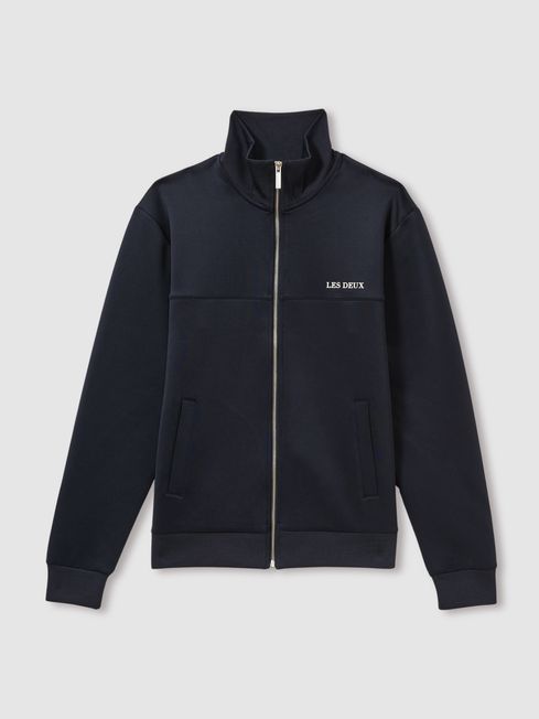 Les Deux Zip Through Track Jacket in Navy REISS Ireland
