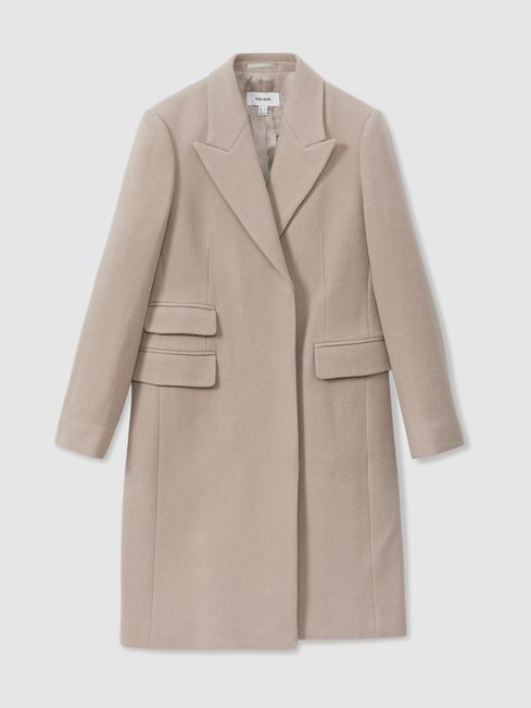 Tan wool blend coat online