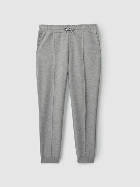 Drawstring Loungewear Joggers in Grey Melange REISS Canada