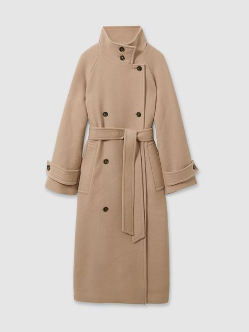 Womens wool coat single breasted cheap