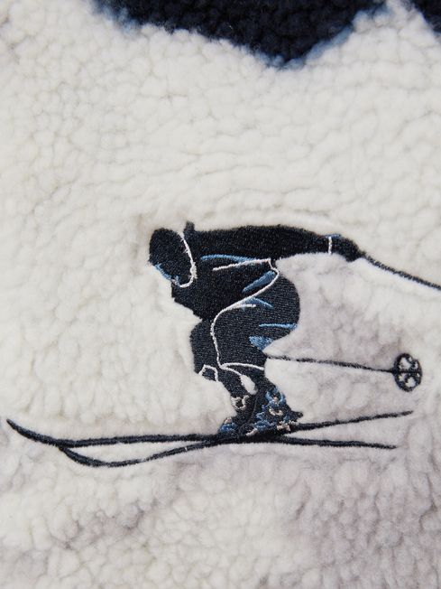 Reiss Blue Alwin 9-13 yrs Ski Landscape Fleece Jacket