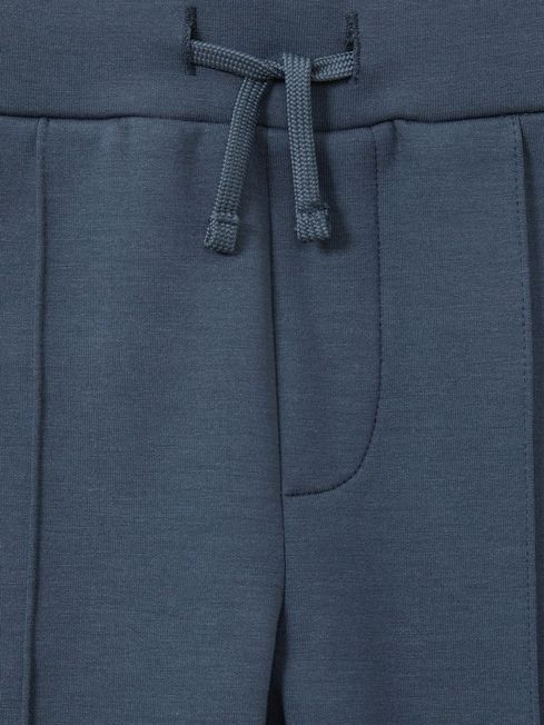 Reiss Dark Diesel Blue Premier Junior Interlock Jersey Drawstring Joggers