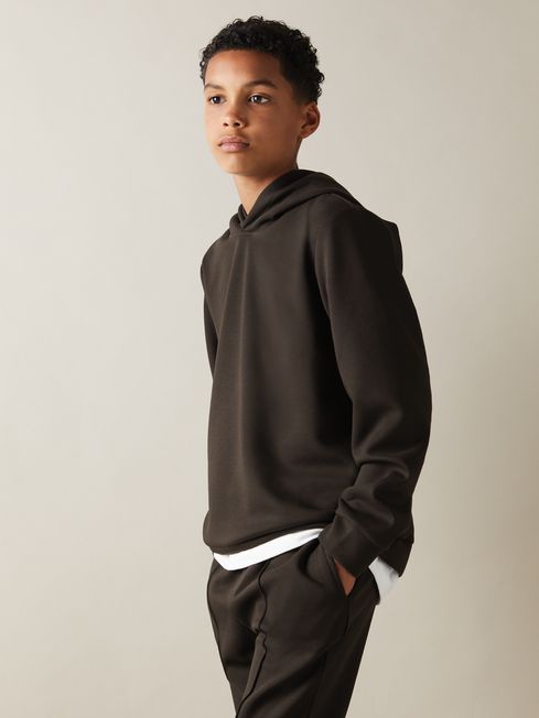 Reiss Fabien Interlock Jersey Hoodie REISS Rest of Europe