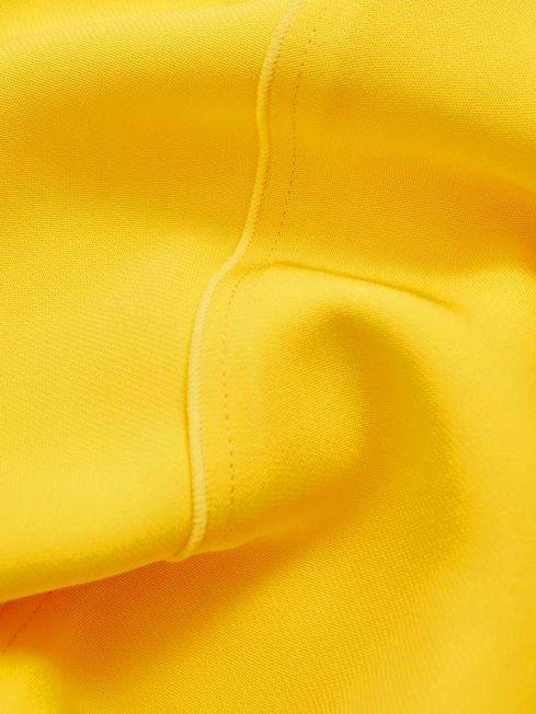 Reiss Yellow Georgia Cowl Neck Seam Detail Midi Dress