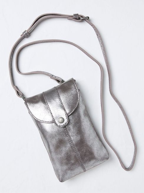 Clara Silver Phone Bag
