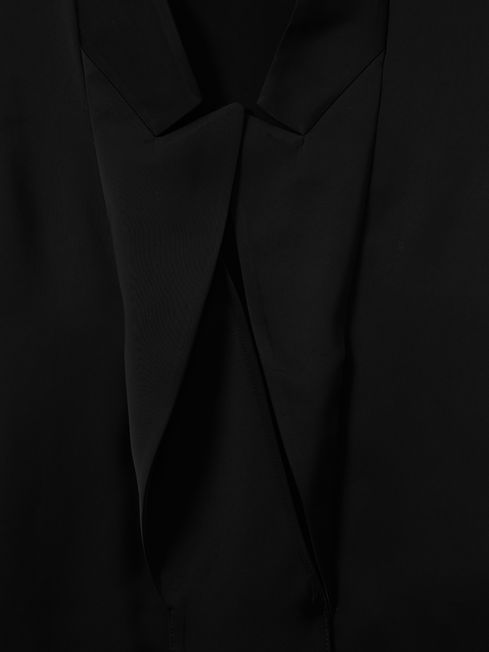 Reiss Black Wren Relaxed Tux Top