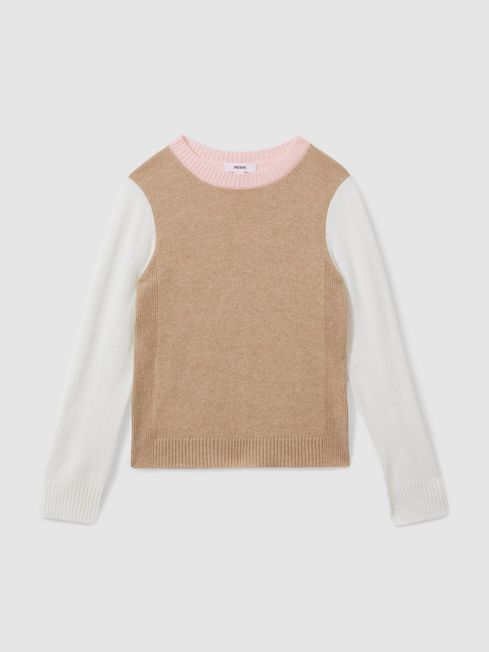 Reiss Audrey Wool Blend Striped Crew Neck Jumper REISS Rest of Europe
