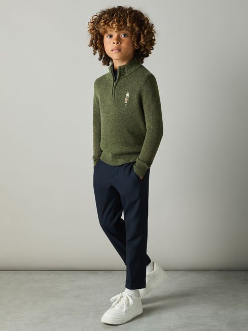 3 9 yrs Quarter Zip Jumper in Forest Green REISS Ireland