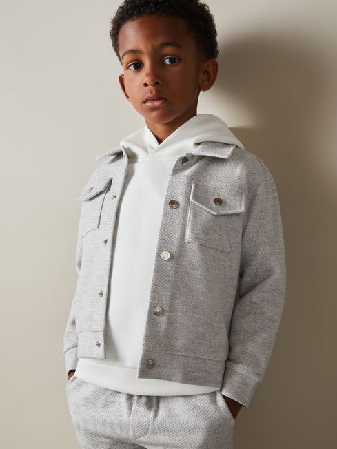 Reiss Carmello Textured Cotton Blend Jacket REISS Rest of Europe