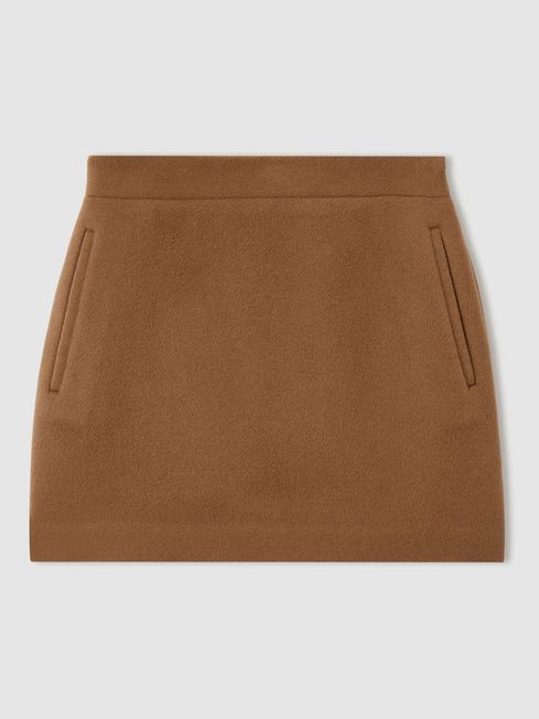 Wool skirt camel clearance