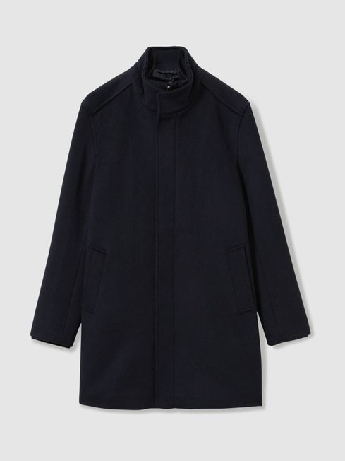 Hybrid wool coat top
