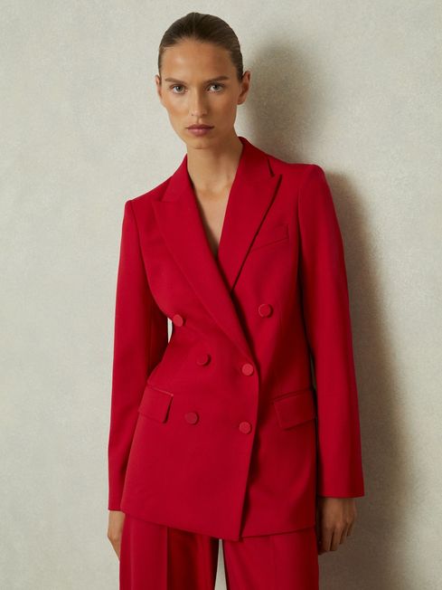 Red petite blazer cheap