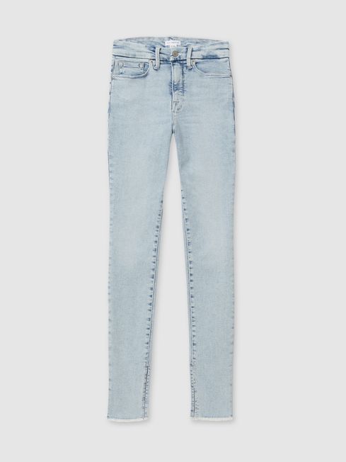Good American Light Blue Good American Split-Hem Skinny Jeans