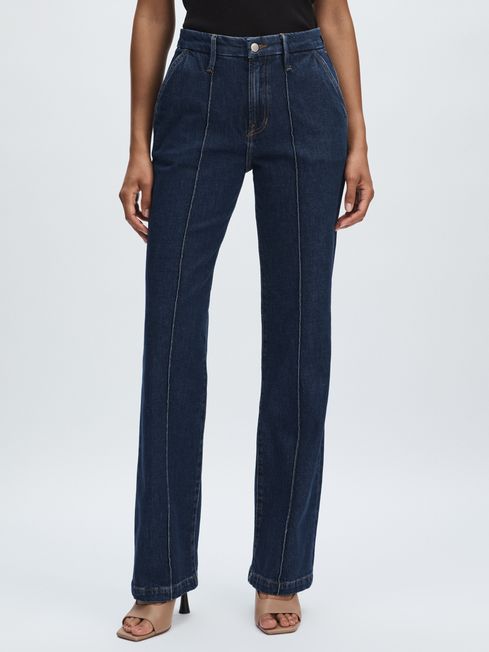 Good American Indigo Blue Good American Straight-Leg Trouser Jeans