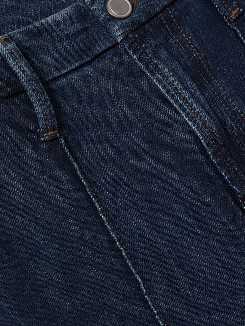 Good American Indigo Blue Good American Straight-Leg Trouser Jeans