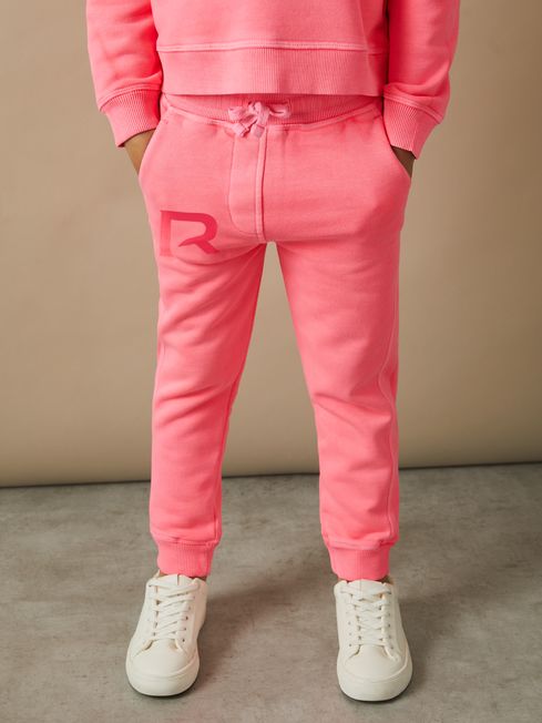 Pink drawstring joggers hot sale