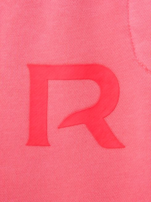 Junior Oversized Logo Cotton Blend Drawstring Joggers in Bright Pink